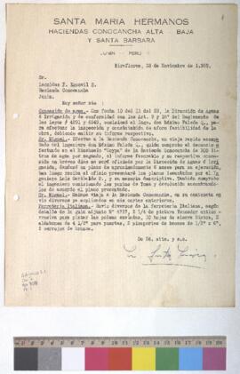 Concesión de agua y envío de pintura, hoja de sierra y picaportes