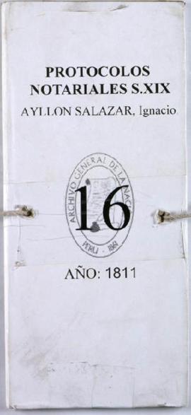 Protocolo notarial de Ignacio Ayllón Salazar