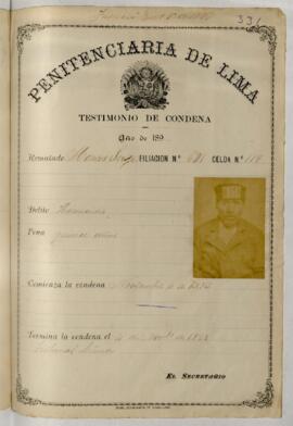 Testimonio de condena