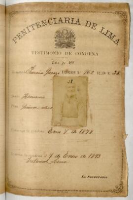 Testimonio de condena