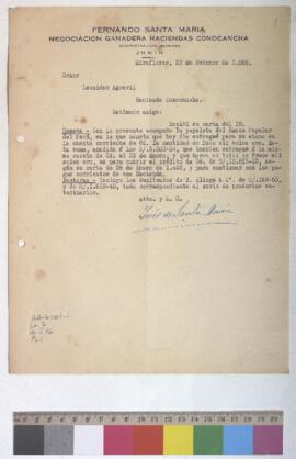 Envío de dinero y copias de facturas de productos veterinarios