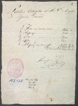 Entrega de cantidad de pesos