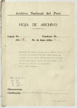 Cuentas de entradas y salidas