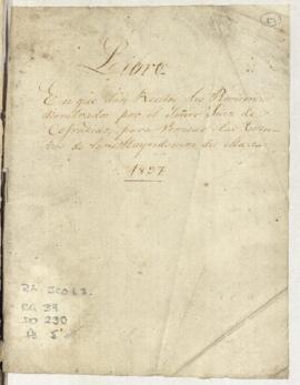 Cuaderno registro de recepción de cuentas