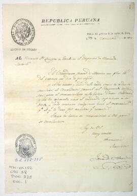 Auxilio a comandante general