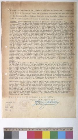 Certificado de indemnización