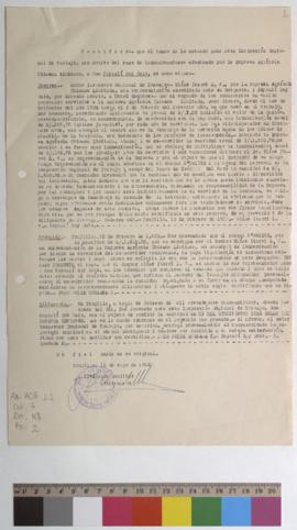 Certificado de indemnización