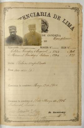 Testimonio de condena