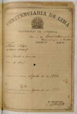 Testimonio de condena