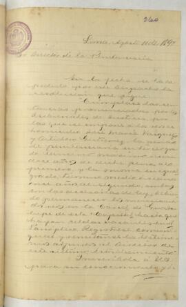 Testimonio de condena