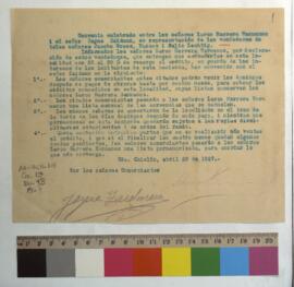 Convenio de venta de telas