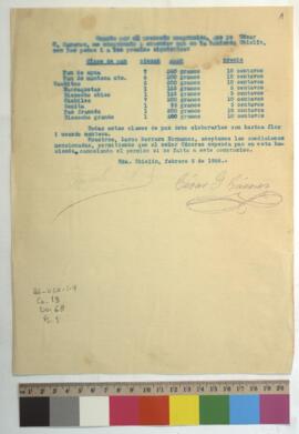 Compromiso de venta de pan