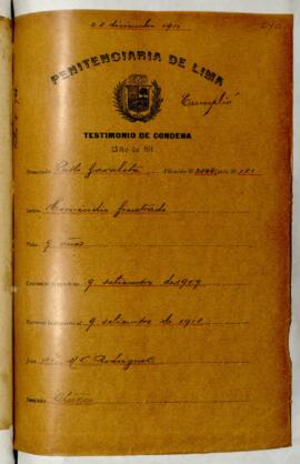 Testimonio de condena