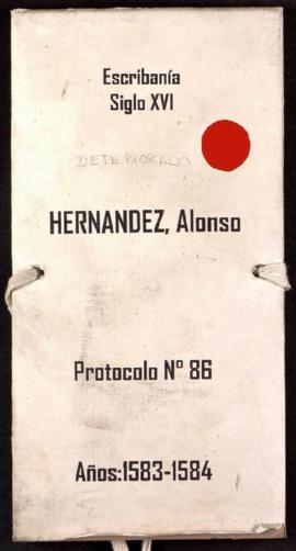 Protocolo notarial de Alonso Hernández