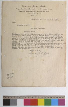 Envío de duplicados de facturas, llegada de carneros corriedales y viaje a San Andrés