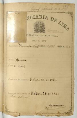 Testimonio de condena
