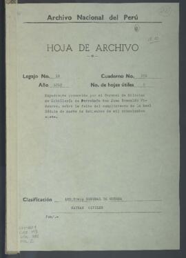 Imcumplimiento de Real Cédula