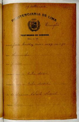 Testimonio de condena