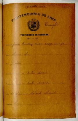 Testimonio de condena