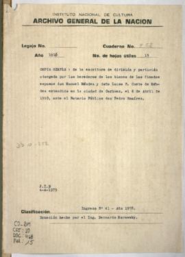 División y partición de bienes