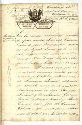 Testimonio de condena