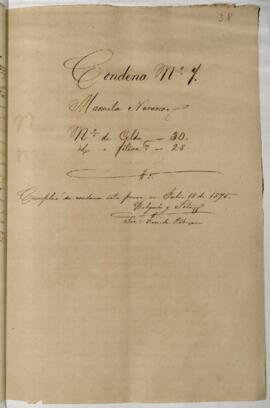 Testimonio de condena