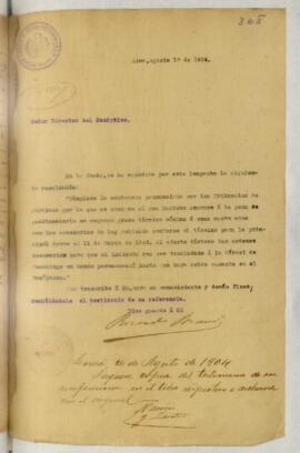 Testimonio de condena