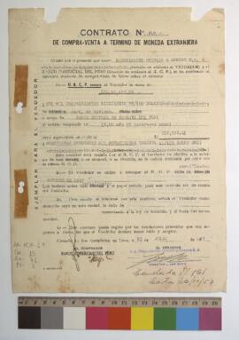 Contrato por compra-venta de divisas.