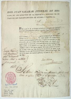 Cédula de invalidez