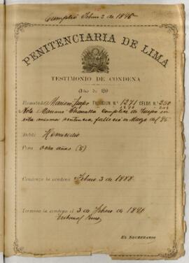Testimonio de condena
