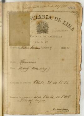 Testimonio de condena