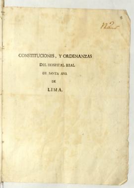 Constituciones y Ordenanzas