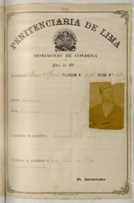 Testimonio de condena