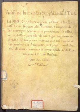 Libro de cargo y data de correspondencias