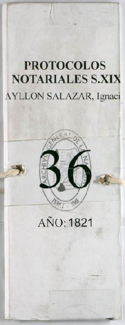 Protocolo notarial de Ignacio Ayllón Salazar