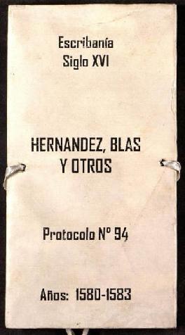 Protocolo notarial de Blas Hernández