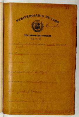 Testimonio de condena