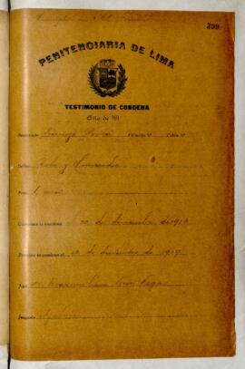 Testimonio de condena