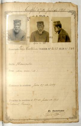 Testimonio de condena