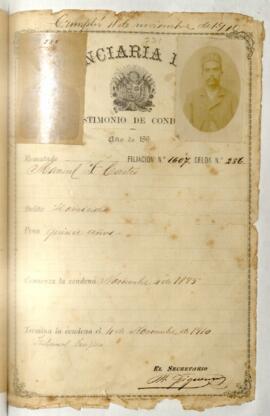 Testimonio de condena