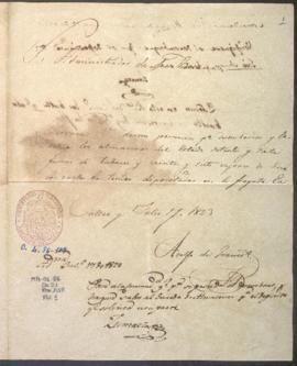 Permiso de desembarque y depósito en almacén de la Aduana