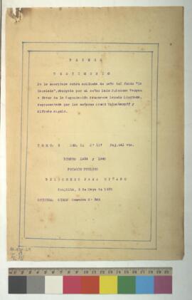 Escritura de contrato de molienda