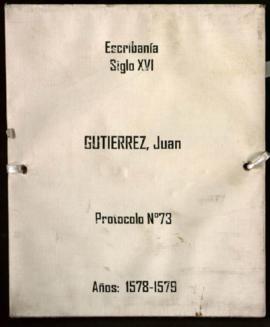 Protocolo notarial de Juan Gutiérrez