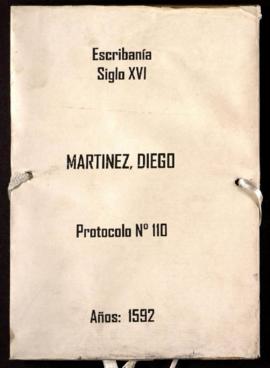 Protocolo notarial de Diego Martínez