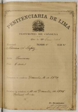 Testimonio de condena