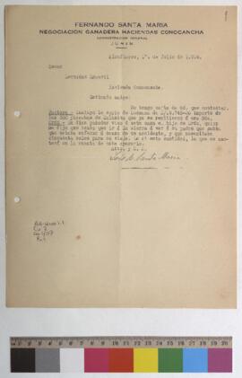 Envío de copia de factura de compra de calamina y visitar laboral