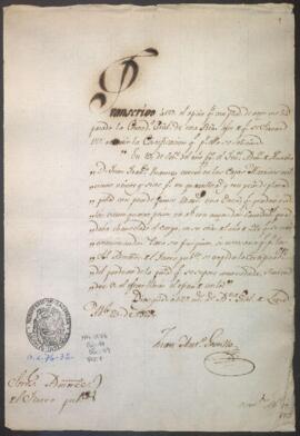 Certificación por entrega de cantidad de plata