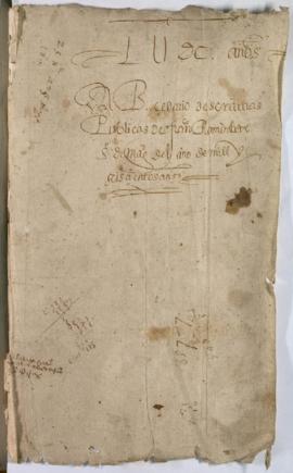 Protocolo notarial de Francisco Ramiro Bote