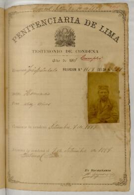 Testimonio de condena