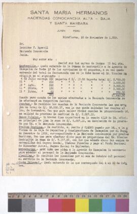 Remesa de mantequilla, pago de deuda y pedido de mercadería